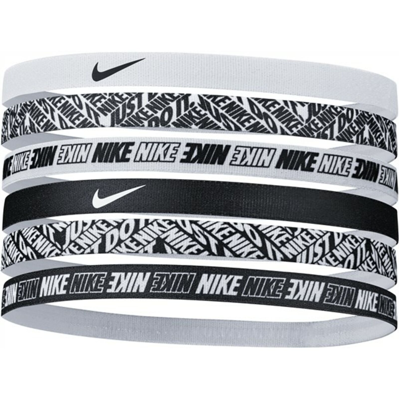 Nike EQ NIKE HEADBANDS 6 PK PRINTED WHITE/WHITE/WHITE Fejpánt