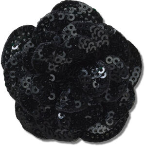 Crocs Egy&eacute;b Black Sequin Flower