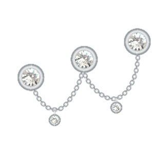 Crocs Egy&eacute;b Silver Triple SMT Gem Chain
