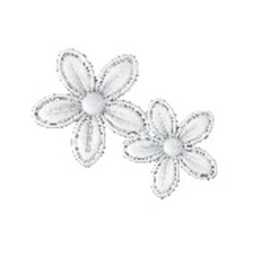 Crocs Egy&eacute;b Silver Double Flower Cluster