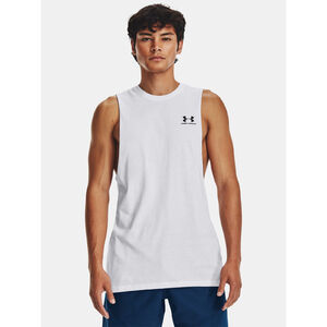 Under Armour Atl&eacute;ta F&eacute;rfi atl&eacute;ta Under Armour UA LEFT CHEST CUT OFF TANK-WHT