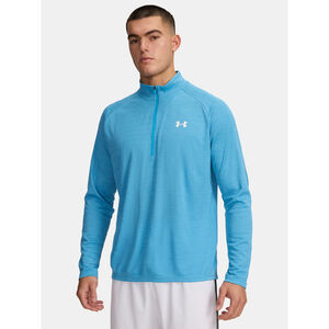 Under Armour Hósszú ujjú póló Férfi Under Armour UA Tech Textured 1/2 Zip-BLU póló
