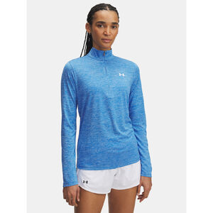 Under Armour Hósszú ujjú póló Nõi póló Under Armour Tech 1/2 Zip- Twist-BLU