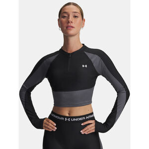 Under Armour Hósszú ujjú póló Nõi póló Under Armour UA HG Rib 1/4 Zip-BLK